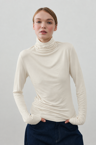 Boğazlı Soft Body Ekru