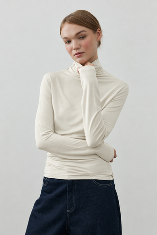 Boğazlı Soft Body Ekru
