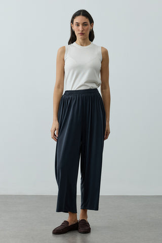 Bol Büzgülü Modal Pantolon Antrasit