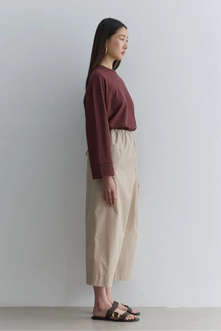 Bol Büzgülü Pantolon Bej - Fahhar Design