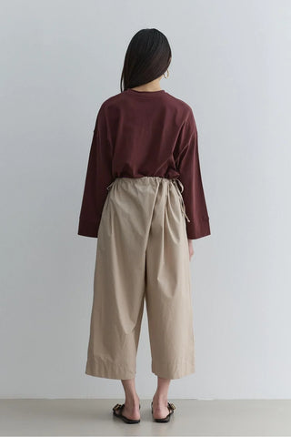 Bol Büzgülü Pantolon Bej - Fahhar Design