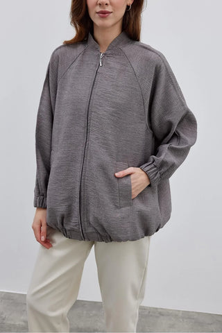 Bomber Kadın Ceket Kahverengi - Fahhar Design
