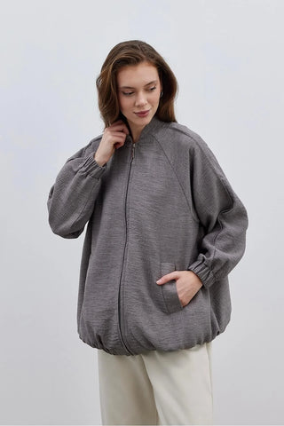 Bomber Kadın Ceket Kahverengi - Fahhar Design