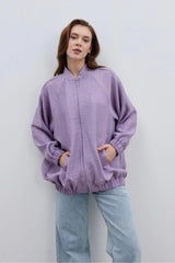 Bomber Kadın Ceket Leylak