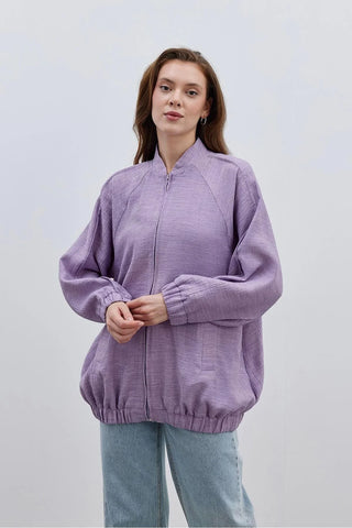 Bomber Kadın Ceket Leylak - Fahhar Design