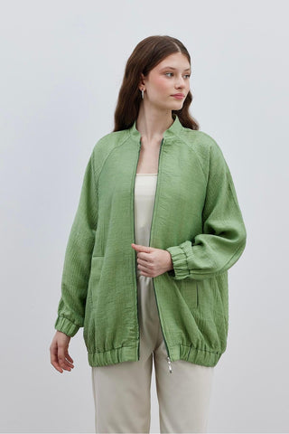 Bomber Kadın Ceket Yeşil - Fahhar Design