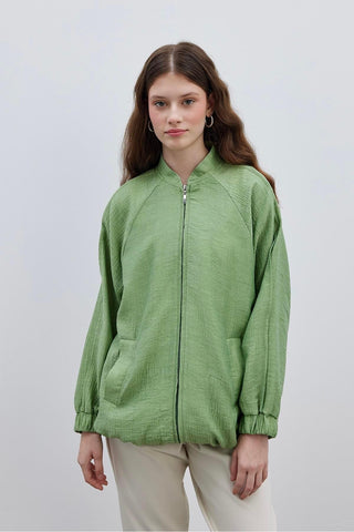 Bomber Kadın Ceket Yeşil - Fahhar Design
