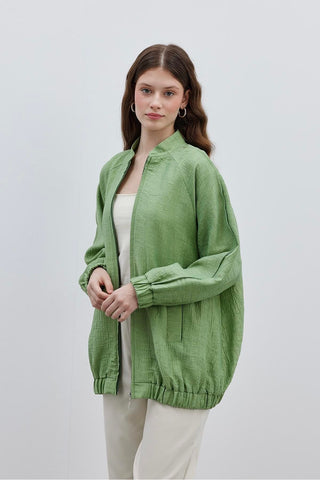 Bomber Kadın Ceket Yeşil - Fahhar Design