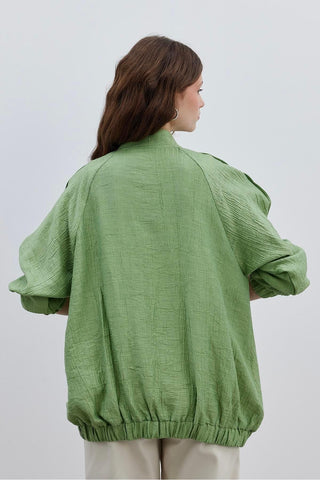 Bomber Kadın Ceket Yeşil - Fahhar Design