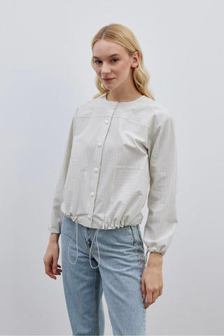 Bomber Kısa Gömlek Ceket Bej - Fahhar Design