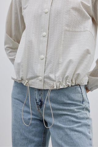 Bomber Kısa Gömlek Ceket Bej - Fahhar Design