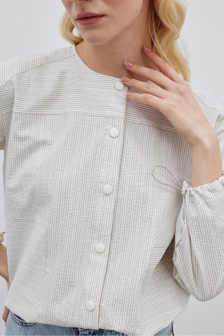 Bomber Kısa Gömlek Ceket Bej - Fahhar Design