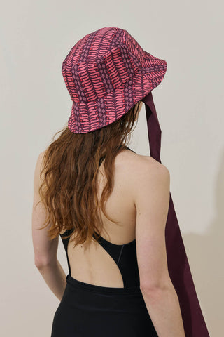 Botanical Harmony Bucket Şapka Bordo