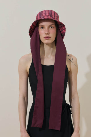 Botanical Harmony Bucket Şapka Bordo