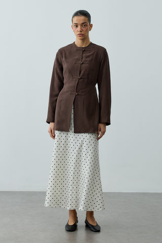 Brit Detaylı Ceket Kahverengi