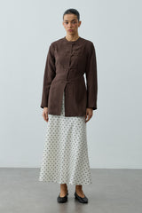 Brit Detaylı Ceket Kahverengi