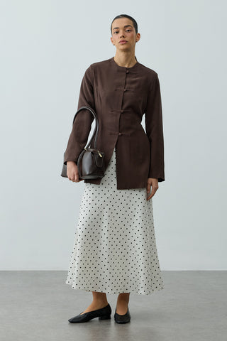 Brit Detaylı Ceket Kahverengi