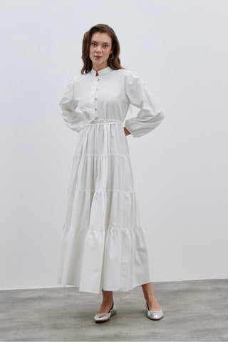 Britli Elbise Ekru - Fahhar Design