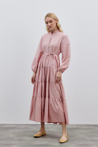 Britli Elbise Pembe - Fahhar Design