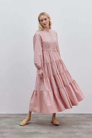 Britli Elbise Pembe - Fahhar Design