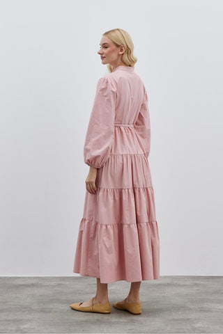 Britli Elbise Pembe - Fahhar Design