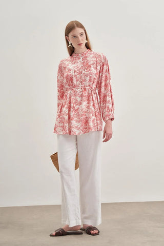 Britli Gömlek Bordo - Fahhar Design