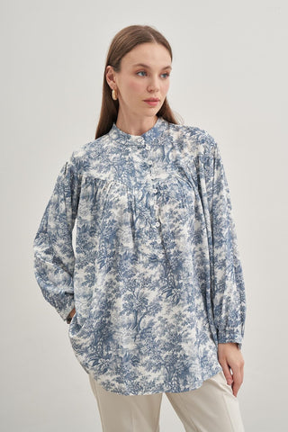 Britli Gömlek Koyu Mavi - Fahhar Design