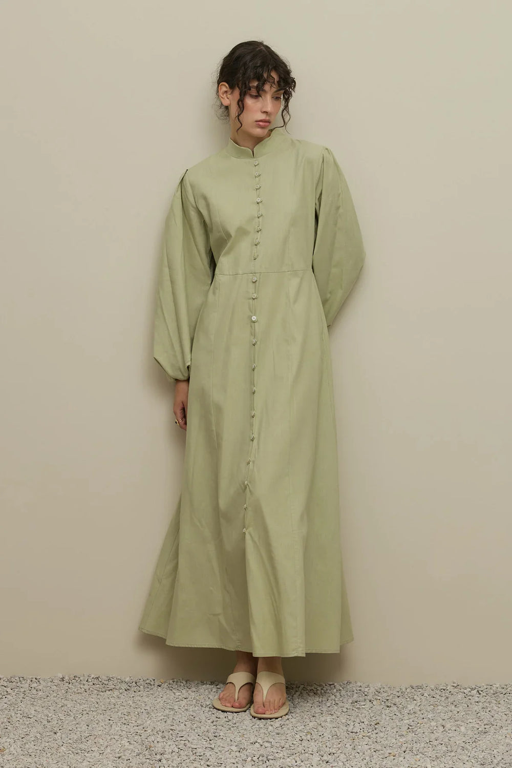 Britli Lyocell Linen Dress Mint