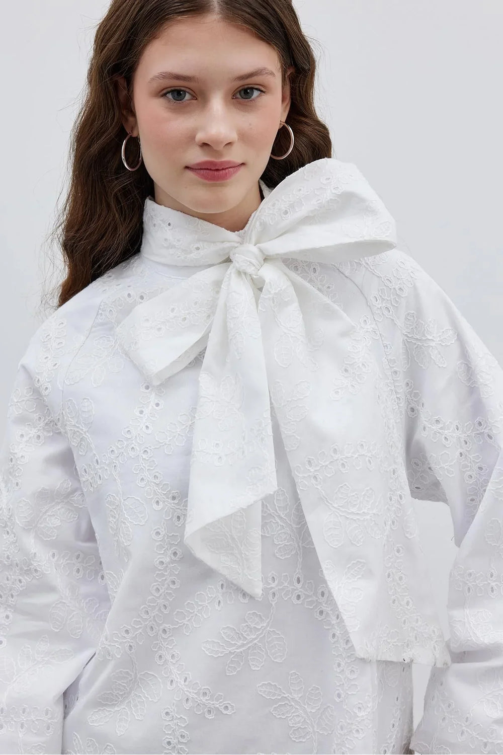 Embroidered Top White