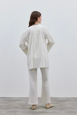 Bürümcük Kimono Takım Ekru - Fahhar Design