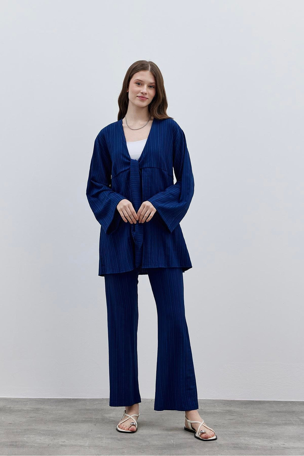 Bürümcük Kimono Takım Lacivert