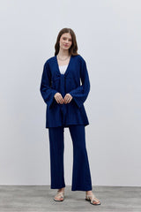 Bürümcük Kimono Suit Navy Blue
