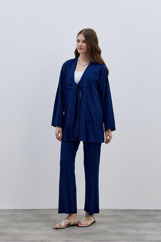 Bürümcük Kimono Takım Lacivert - Fahhar Design