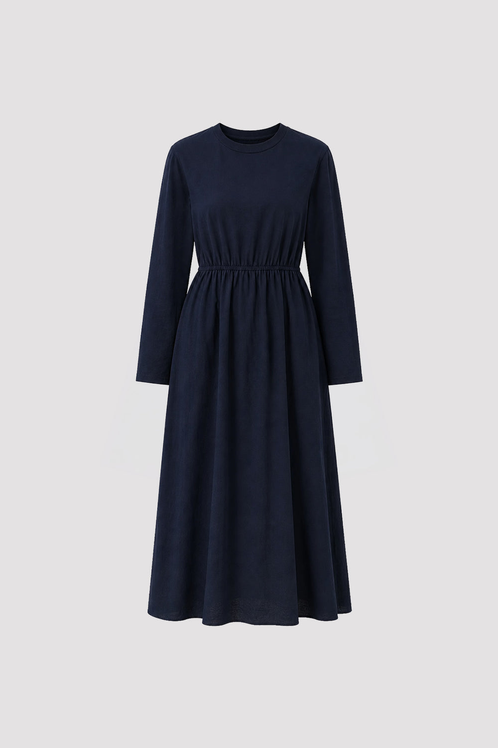 Navy Blue Pleated Dress