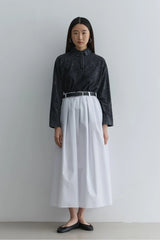 Büzgülü Etek Beyaz