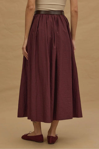 Büzgülü Etek Bordo - Fahhar Design