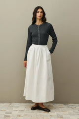 Büzgülü Etek Ekru