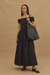 Büzgülü Etek Siyah