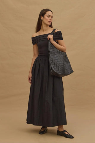 Büzgülü Etek Siyah - Fahhar Design