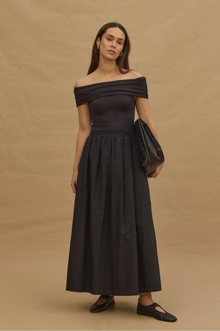 Büzgülü Etek Siyah - Fahhar Design