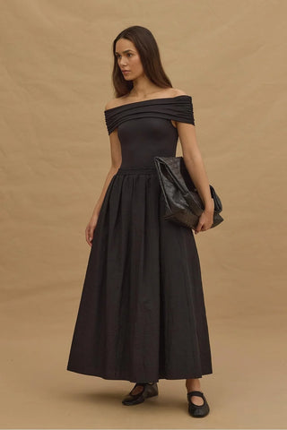 Büzgülü Etek Siyah - Fahhar Design
