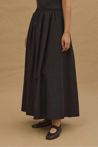 Büzgülü Etek Siyah - Fahhar Design