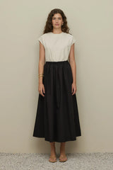 Büzgülü Etek Siyah