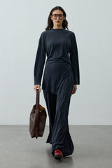 Büzgülü Modal Örme Takım Antrasit