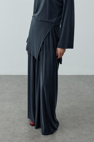 Büzgülü Modal Örme Takım Antrasit