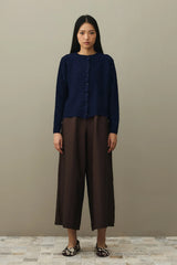 Büzgülü Viscone Hırka Lacivert