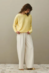 Büzgülü Viscone Kazak Sarı