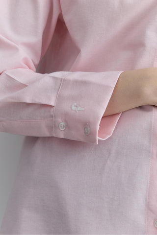 Çapraz Pileli Basic Gömlek Pembe - Fahhar Design