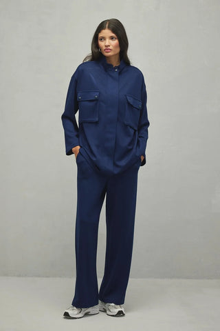 Soft Modal Suit with Pocket Detail, Navy Blue