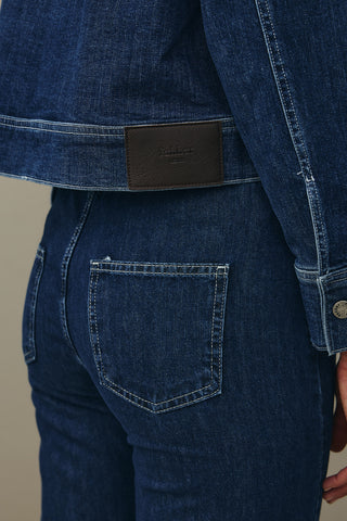 Cepli Denim Ceket Koyu Mavi
